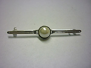Pearl Stockpin - Silver