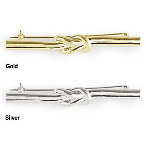 Knot Stock Pin - Silver