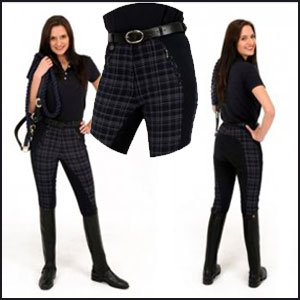 Rugged Ladies Check Breeches